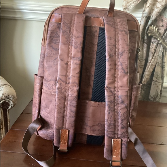 Patricia Nash Brown Karina Map Full Size Backpack - Picture 8 of 9